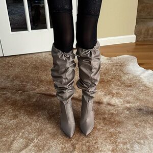 Elegant parachute Gray Women's Knee-High Boots